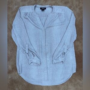 Chic Snake Print Button-Up Blouse